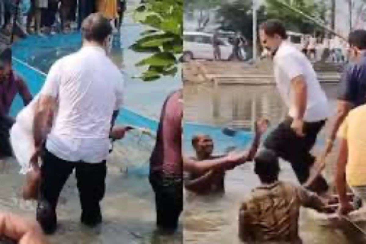 Watch Video: चुनावी सरगर्मी के बीच बेगूसराय में दिखा अनोखा नजारा, राहुल गांधी ने लगाई तालाब में छलांग