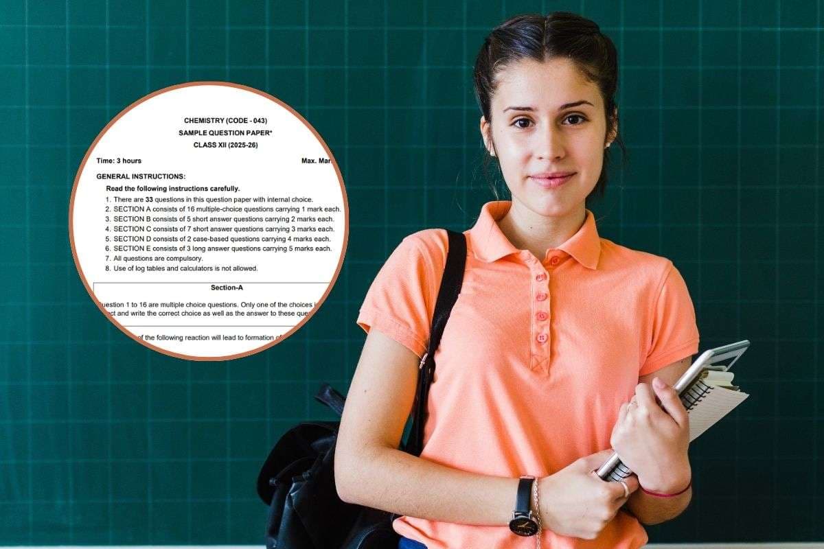 CBSE Board 12th Chemistry Sample Paper 2026: 5 स्केशन और 33 सवाल, यहां देखें केमिस्ट्री का सैंपल पेपर