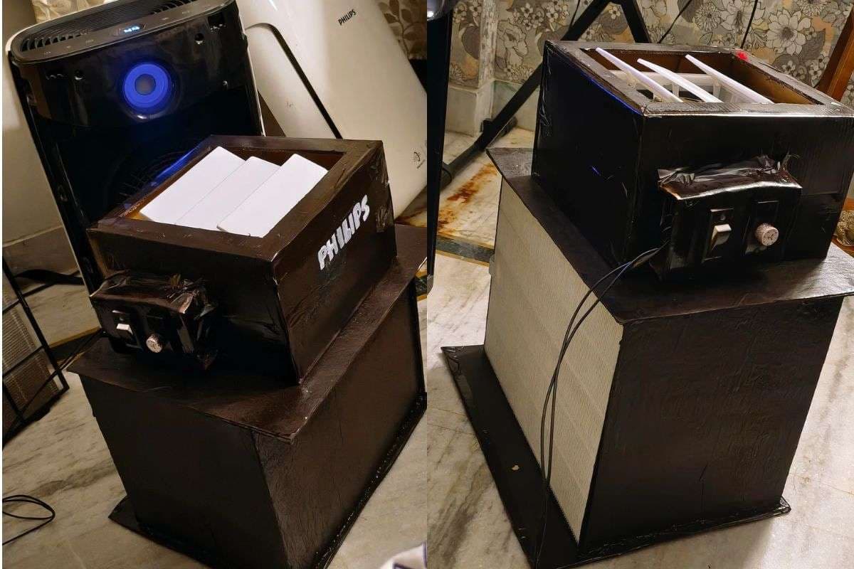 2,000 रुपये का देसी एयर प्यूरिफायर वायरल, दिल्ली के युवक का जुगाड़, 15 मिनट में AQI 400 से 50