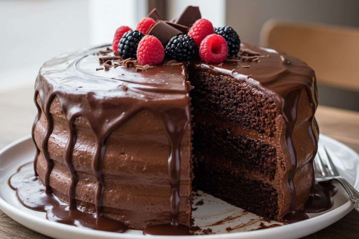 Eggless Chocolate Fudge Cake Eggless Chocolate Fudge Cake