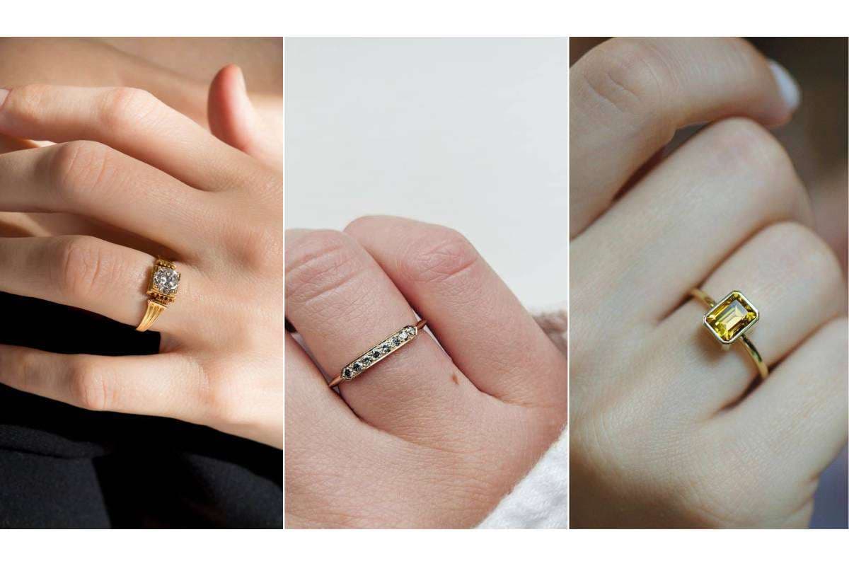 Gold Engagement Ring Design for Bride