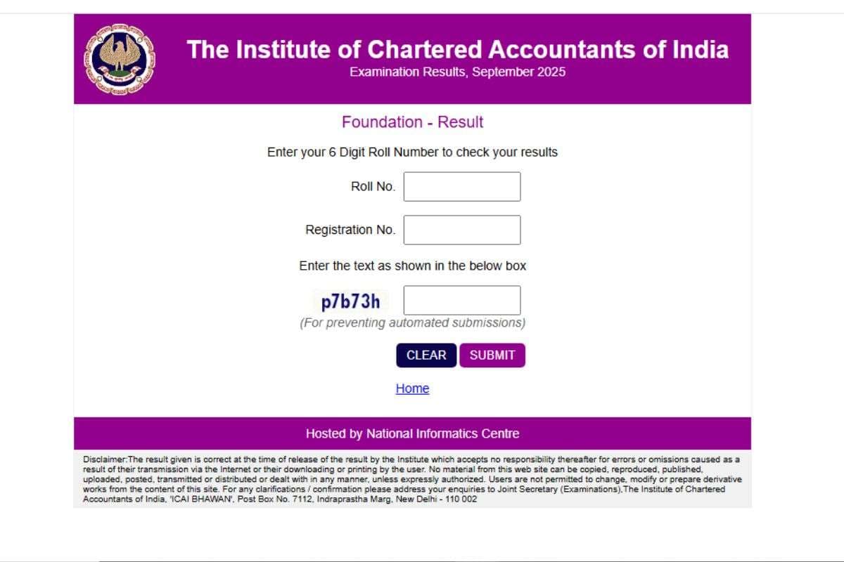 ICAI CA Foundation Result 2026