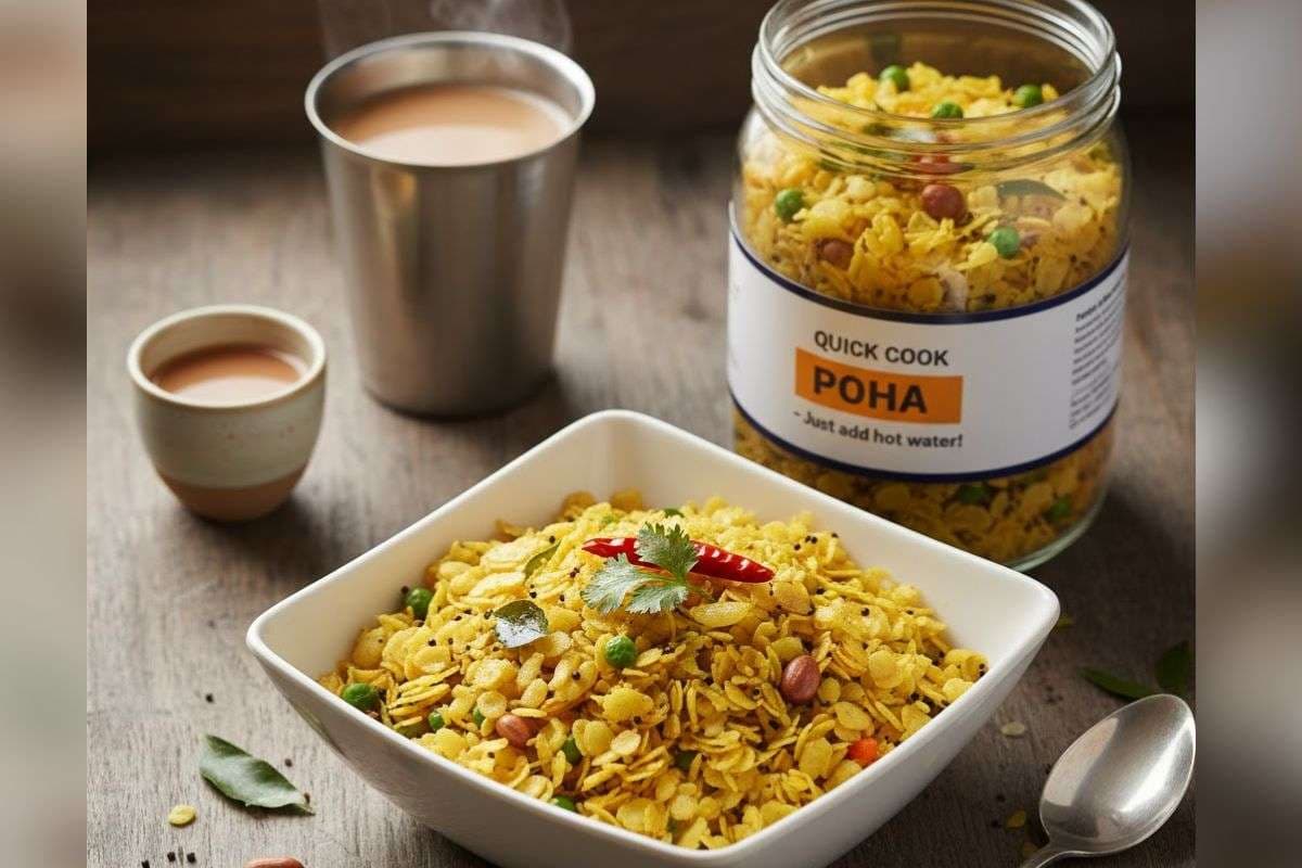 Instant Poha Premix Recipe: घर के बाहर भी पाएं घर जैसा स्वाद, मिनटों में तैयार करें पोहा प्री मिक्स, लंबे सफर के लिए परफेक्ट चॉइस