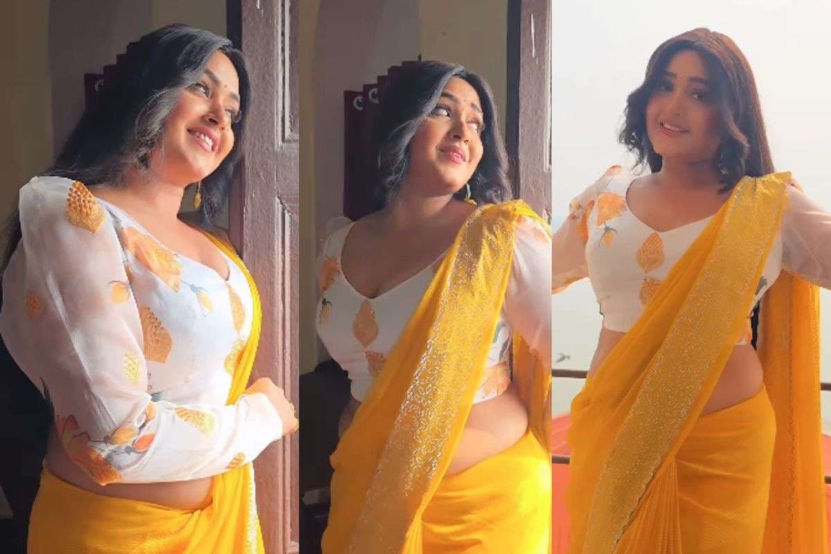 Kajal Raghwani Reel Video: काजल राघवानी पिली साड़ी में अदाओं से जीत रहीं दिल, ‘गली में आज चांद निकला’ पर रील वायरल