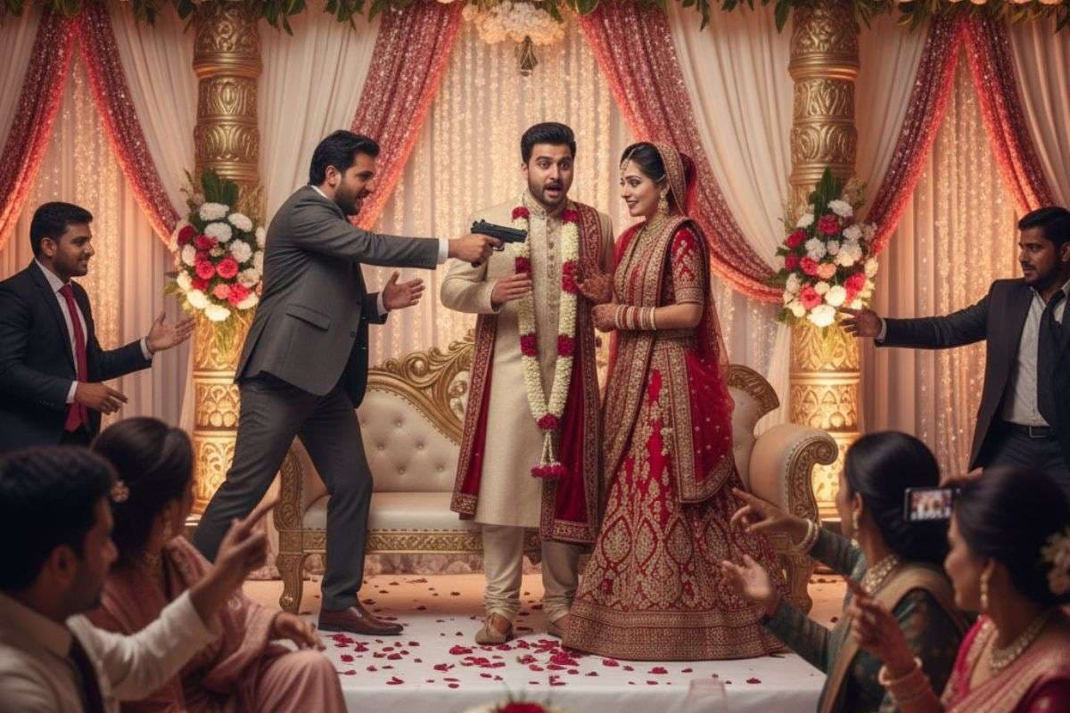 कुर्सी पर बगल में बैठकर दोस्त ने की फायरिंग, दुल्हन के सामने लथपथ हुआ दूल्हा
