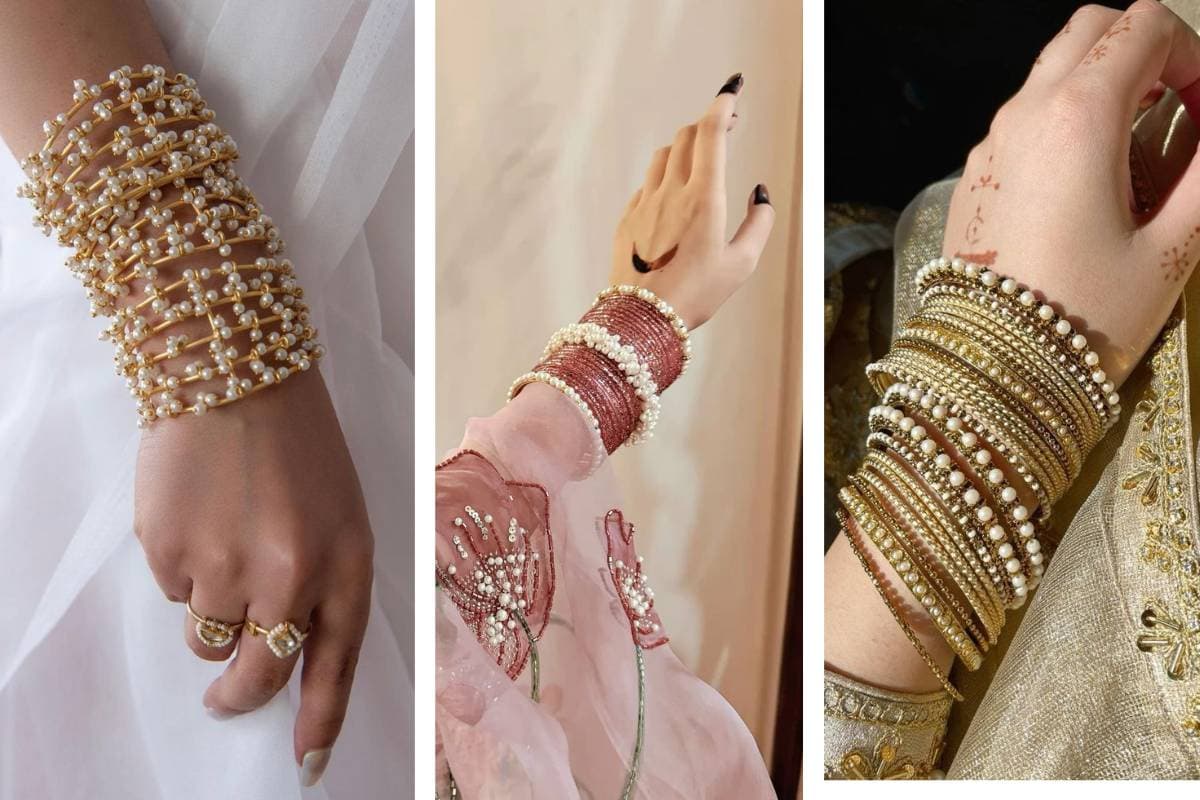 Pearl Bangles Design for Women: वेडिंग सीजन के लिए लेटेस्ट पर्ल कंगन डिजाइन्स - ब्राइड हों या ब्राइड्समेड, सबको पसंद आएंगे ये ट्रेंडी डिजाइन