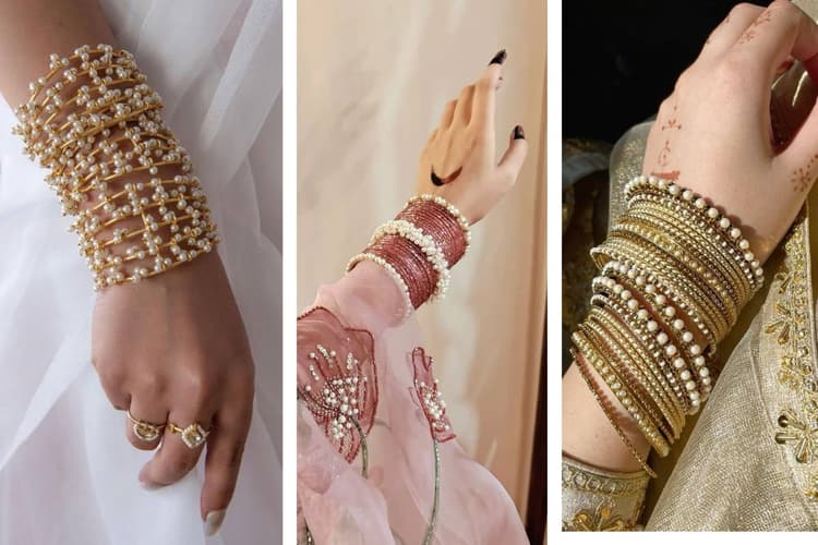 Pearl Bangles Design for Women: वेडिंग सीजन के लिए लेटेस्ट पर्ल कंगन डिजाइन्स - ब्राइड हों या ब्राइड्समेड, सबको पसंद आएंगे ये ट्रेंडी डिजाइन