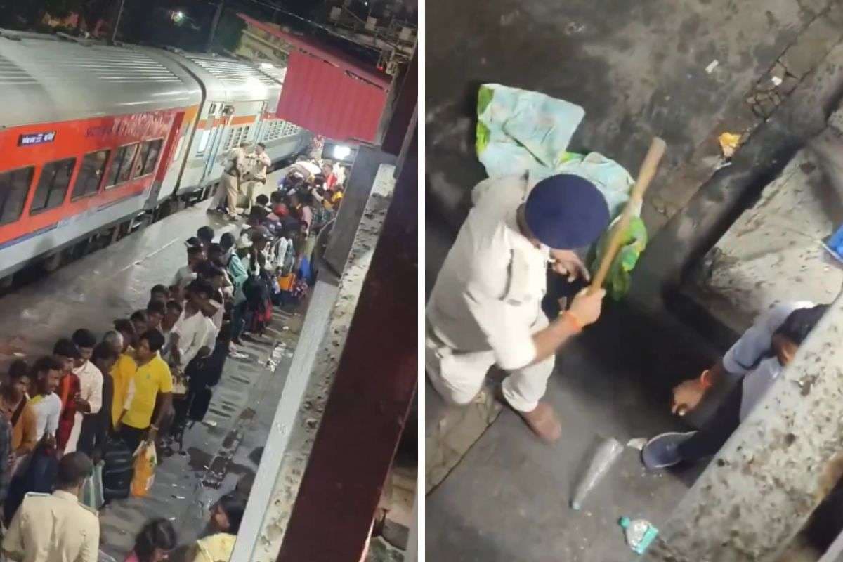 पटना रेलवे स्टेशन पर फिर लगी मजदूरों की लंबी कतार, RJD ने पूछा सवाल - क्या कर रही सरकार ? 