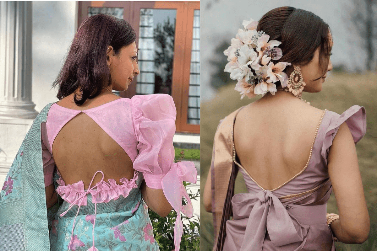 Ruffle/Frill Blouse Back Designs