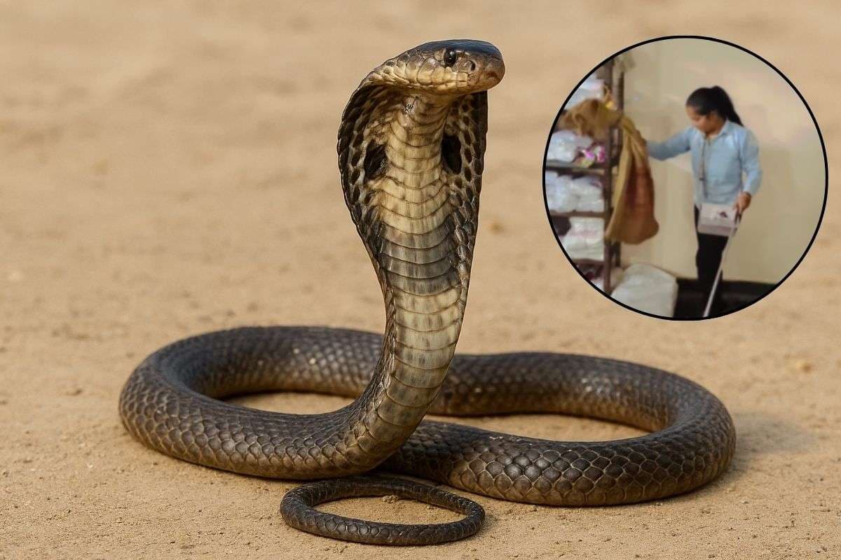 Viral Video : बोरे के पीछे छिपा था कोबरा, लोगों ने स्नेक गर्ल को लगाया कॉल, फिर देखें क्या हुआ