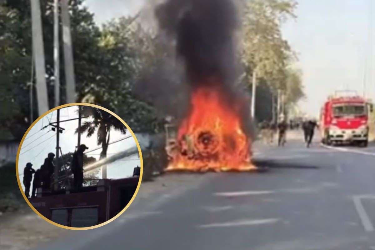 Watch Video : थार अचानक बन गया आग का गोला, डरावना वीडियो आया सामने