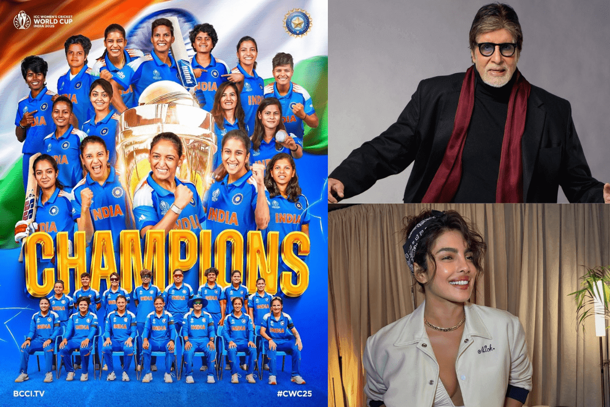 Women’s World Cup 2025: बिग बी से प्रियंका चोपड़ा तक, टीम इंडिया की ऐतिहासिक जीत पर बॉलीवुड में जश्न का माहौल, देखें VIDEOS Women’s World Cup 2025: बिग बी से प्रियंका चोपड़ा तक, टीम इंडिया की ऐतिहासिक जीत पर बॉलीवुड में जश्न का माहौल, देखें VIDEOS