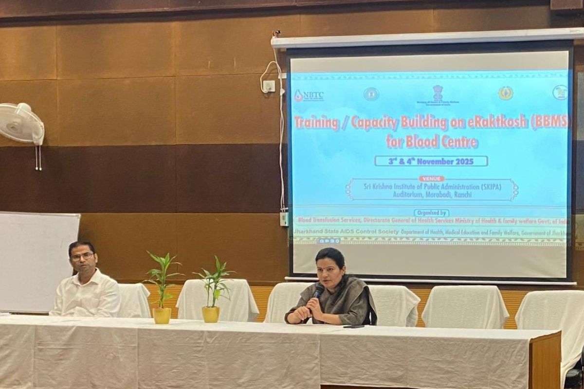 झारखंड में ब्लड बैंक मैनेजमेंट सिस्टम होगा दुरुस्त, प्रशिक्षित किए गए छह मास्टर ट्रेनर