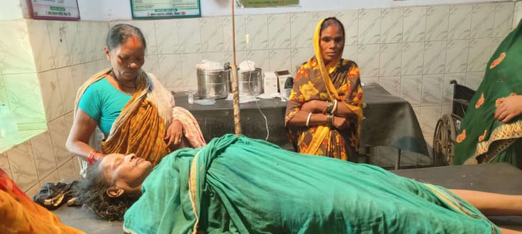 वाहनो की चपेट में आने से महिला घायल