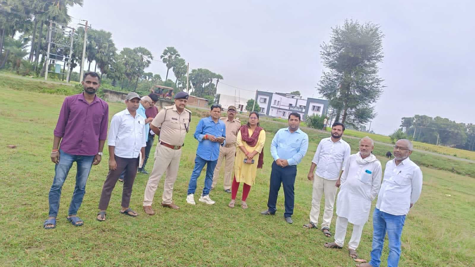 Bhagalpur news मुख्यमंत्री के कार्यक्रम स्थल का एसपी व एसडीओ ने किया निरीक्षण