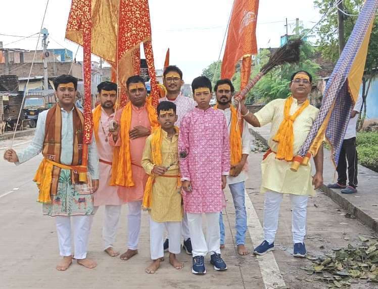 Bhagalpur news श्याम भक्तों की निशान यात्रा धूमधाम से रवाना