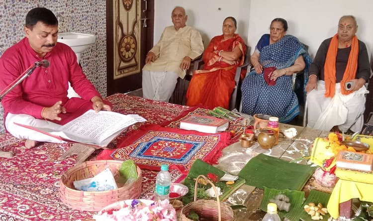 लक्ष्मीनगर बाघमारा में रामचरित मानस का हुआ अखंड पाठ