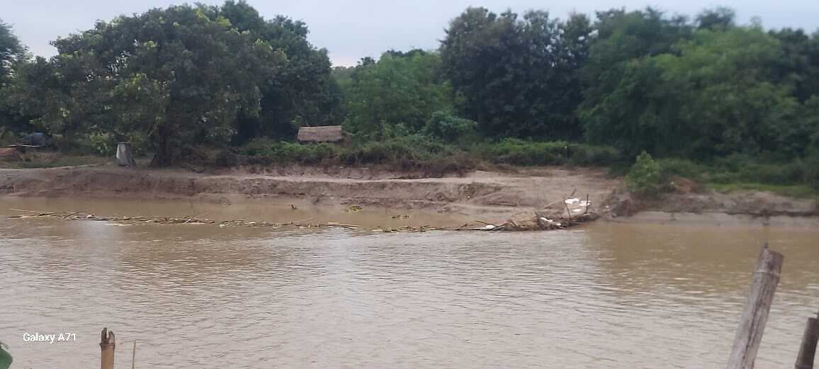 Madhubani News : कमला नदी में पानी बढ़ने से चचरी पुल ध्वस्त, पशुपालक मायूस