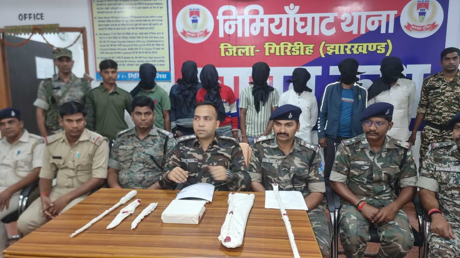 Giridih News :हेठनगर के घर में चोरी का उद्भेदन, सात गिरफ्तार