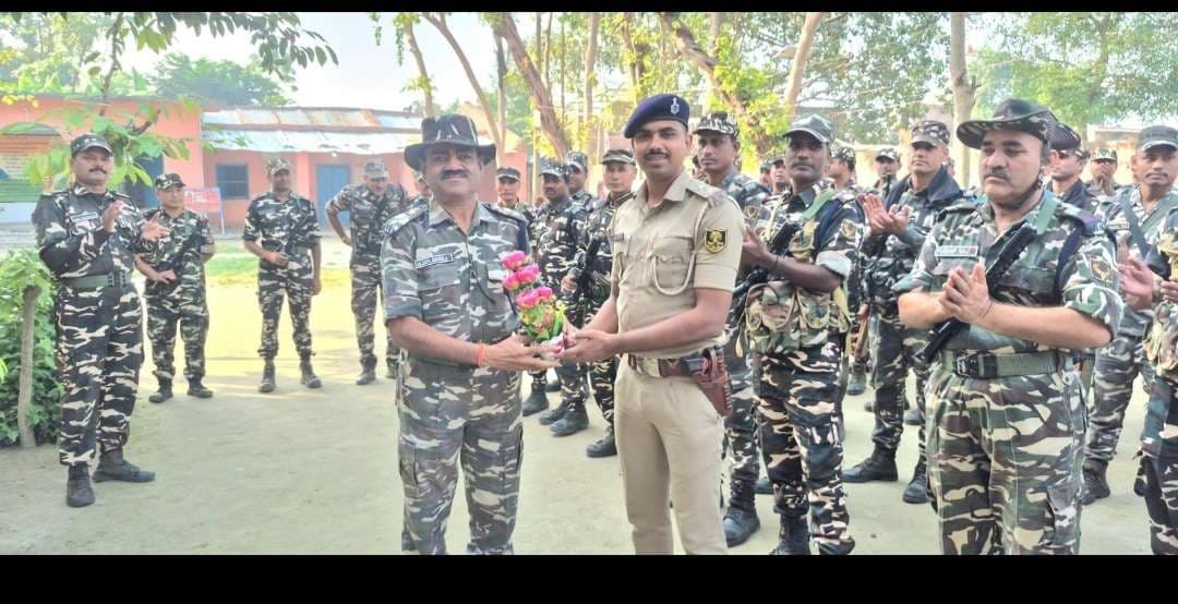 Motihari: एसएसबी बटालियन ने निकला फ्लैग मार्च