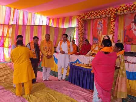 शिवाजी नगर में पांच दिवसीय श्रीराम चरितमानस एवं गीता ज्ञान यज्ञ का शुभारंभ