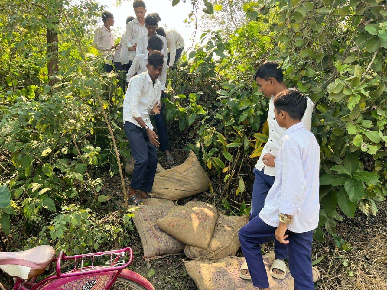 फुलवरिया में स्कूल से चोरी किये गये एमडीएम के 20 बोरे चावल बरामद