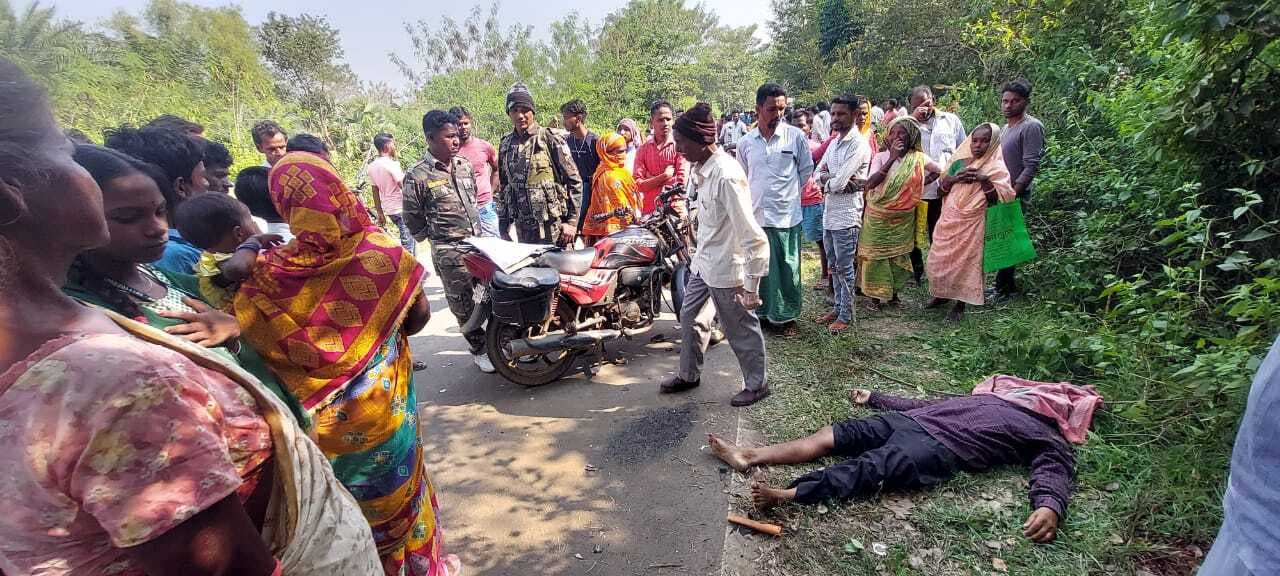 Accident : बोलेरो के धक्के से बाइक सवार अधेड़ की मौत