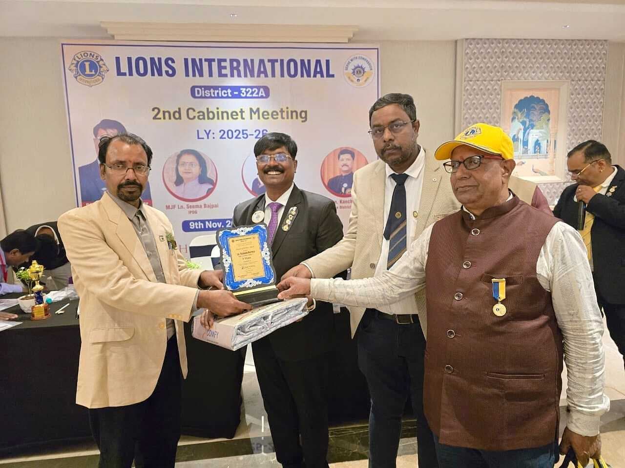 उत्कृष्ट कार्य के लिए को-ऑर्डिनेटर व रिजन चेयरपर्सन हुए सम्मानित