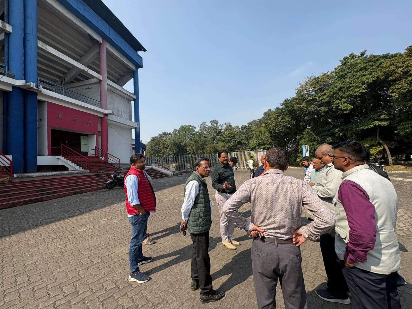 Sansad Khel Mahotsav Marathon at jrd Tata Sports complex : मैराथन के लिए आयोजन स्थल का हुआ निरीक्षण