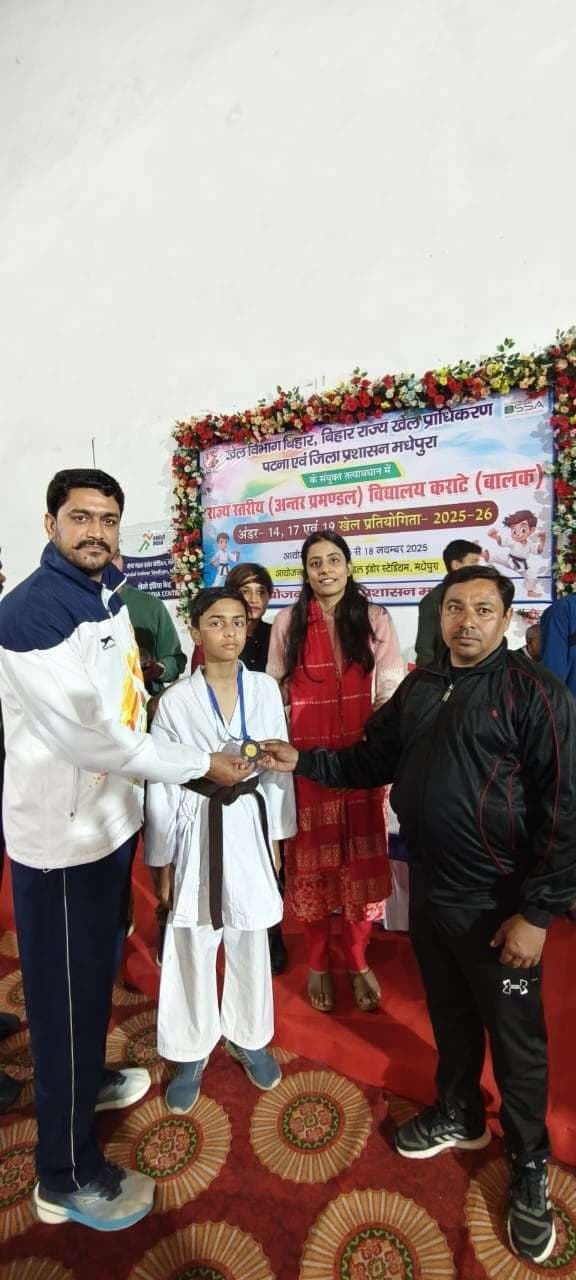 Motihari: राज्यस्तरीय कराटे में चकिया के राजवीर ने जीता कांस्य