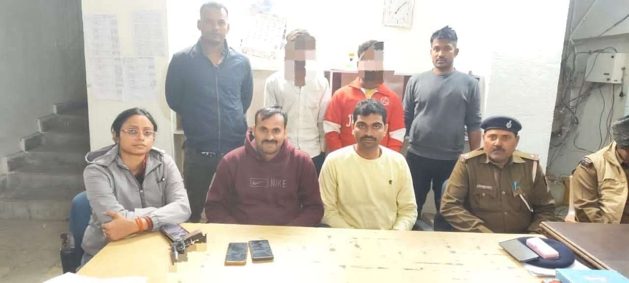 कट्टे के साथ दो युवक गिरफ्तार