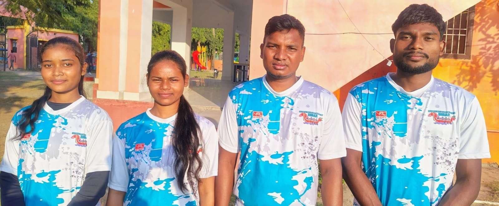 पूर्णिया के चार खिलाड़ियों का बिहार ड्रैगन बोट टीम में चयन