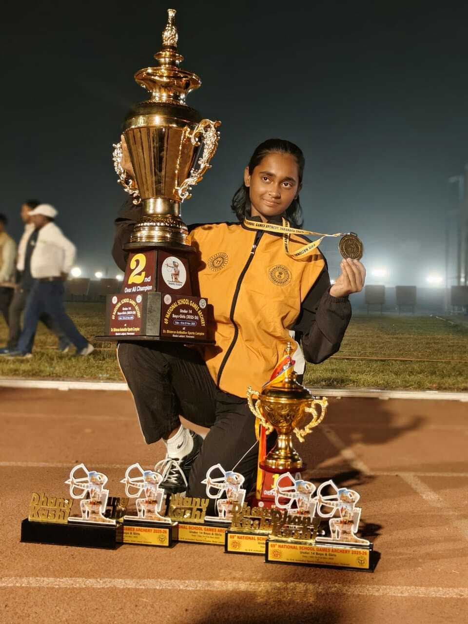 Nml Kps school student sanigdha won gold in sgfi tournament: एनएमएल केपीएस की स्निग्धा ने एसजीएफआइ तीरंदाजी में जीता स्वर्ण