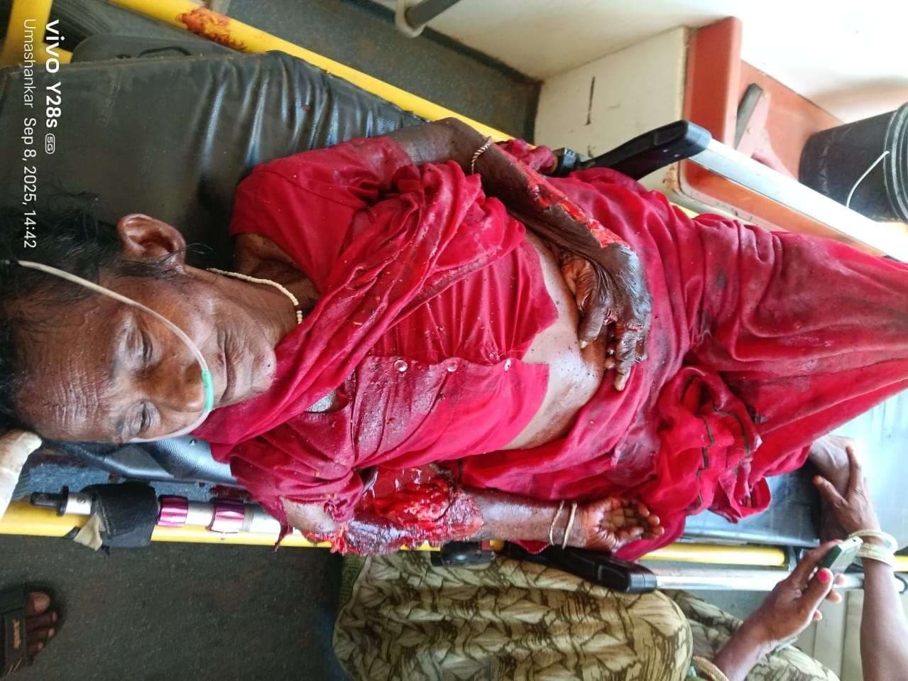 Giridih news :वाहन की चपेट में आकर बाइक सवार महिला घायल