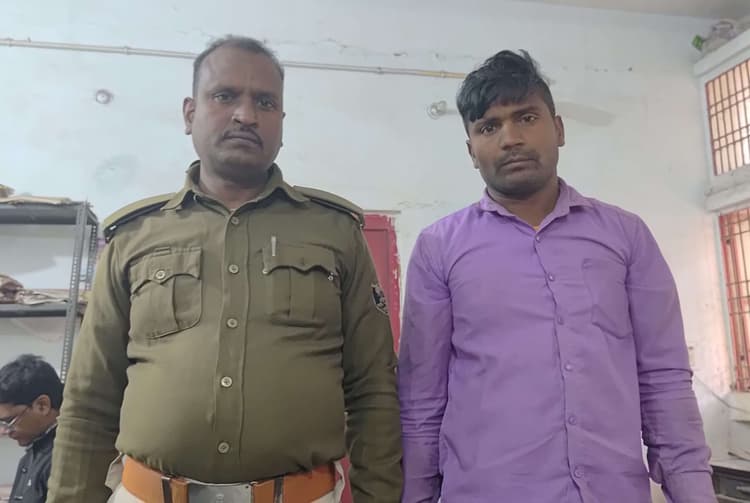 नशे में हंगामा करता पियक्कड़ गिरफ्तार