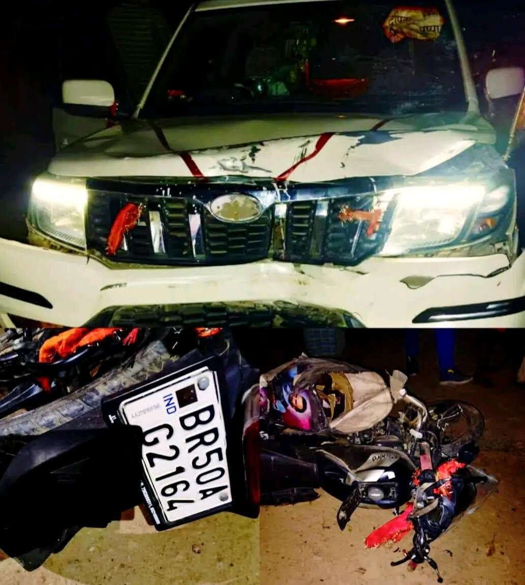 Madhubani News : लौकही में बाइक व स्कॉर्पियो की टक्कर में युवक की मौत