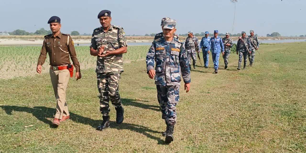 इंडो-नेपाल सीमा पर पुलिस व एसएसबी ने बढ़ायी गश्त