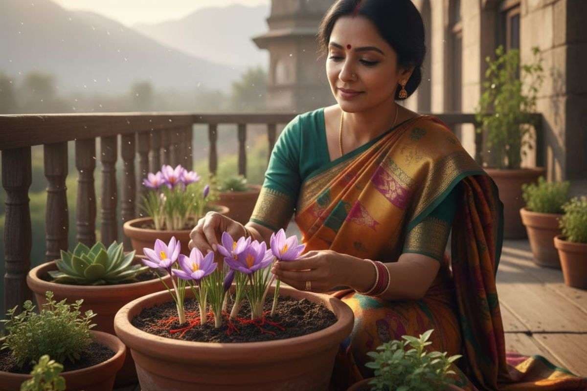 Gamle Men Kesar Kaise Ugaye: अब घर पर उगाएं ‘कश्मीर का सोना’, जानिए गमले में केसर उगाने का आसान तरीका