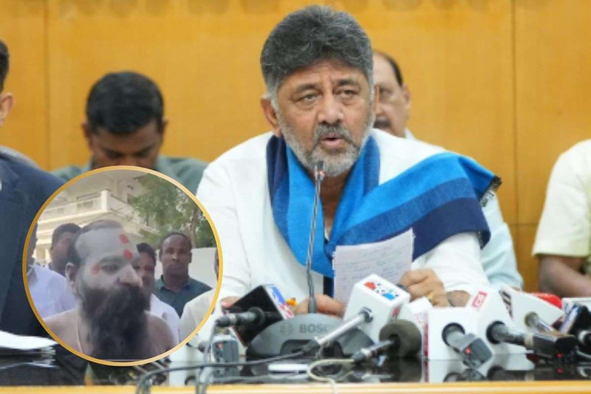 Watch Video : कर्नाटक में उपमुख्यमंत्री डीके शिवकुमार को काशी से आशीर्वाद देने पहुंचे साधु