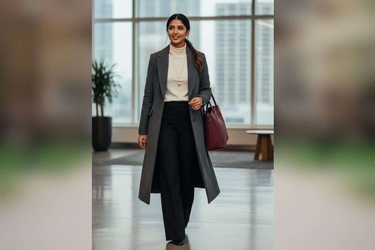 long coat and pants