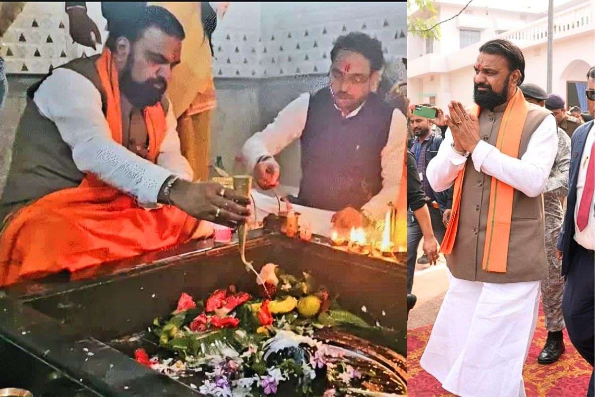 Samrat Chaudhary In Action: गृहमंत्री की कुर्सी संभालने से पहले सम्राट का ‘योगी स्टाइल’ रोड शो, मंदिर में पूजा, मुंगेर में बुलडोजर से भव्य स्वागत