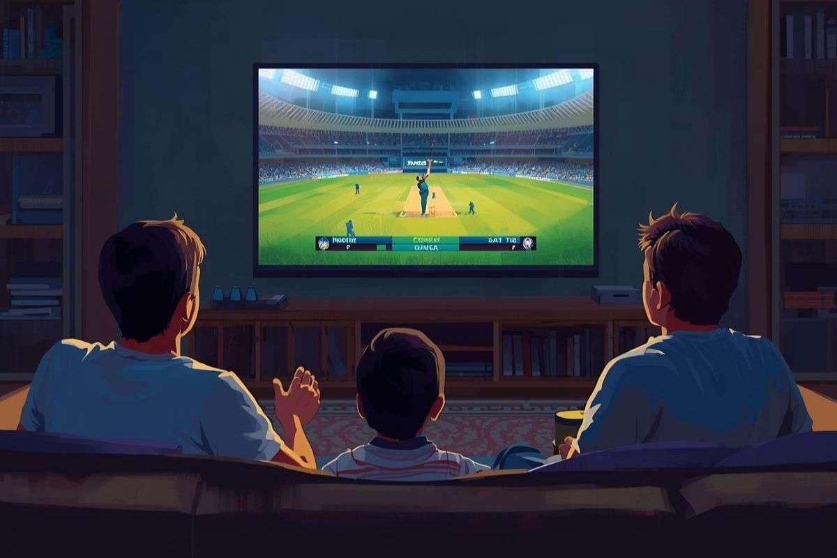 AI Image of Family Watching TV