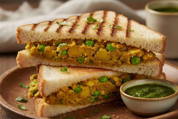 Aloo Matar Sandwich Recipe: नाश्ते में बनाएं चटपटा ग्रिल्ड आलू-मटर सैंडविच, स्वाद ऐसा कि दिन बन जाए