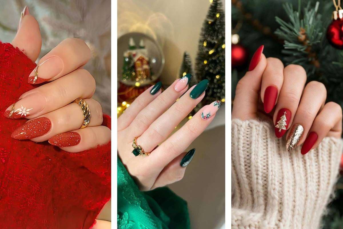 Christmas Nail Art Ideas: क्रिसमस के लिए देखें सबसे प्यारे और ग्लैमरस नेल आर्ट डिजाइंस - रेड, व्हाइट, ग्लिटर और सांता थीम डिजाइंस