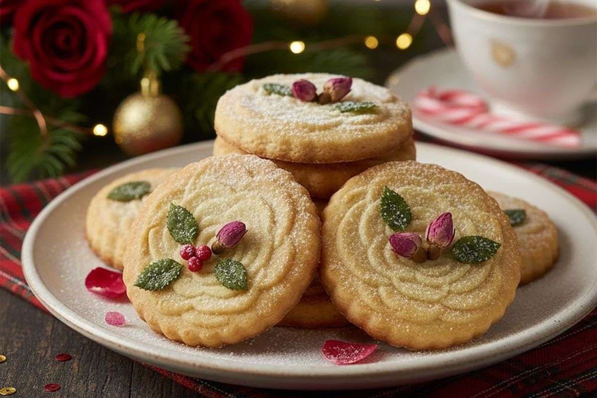 Christmas Special Rose Cookies Easy Recipe