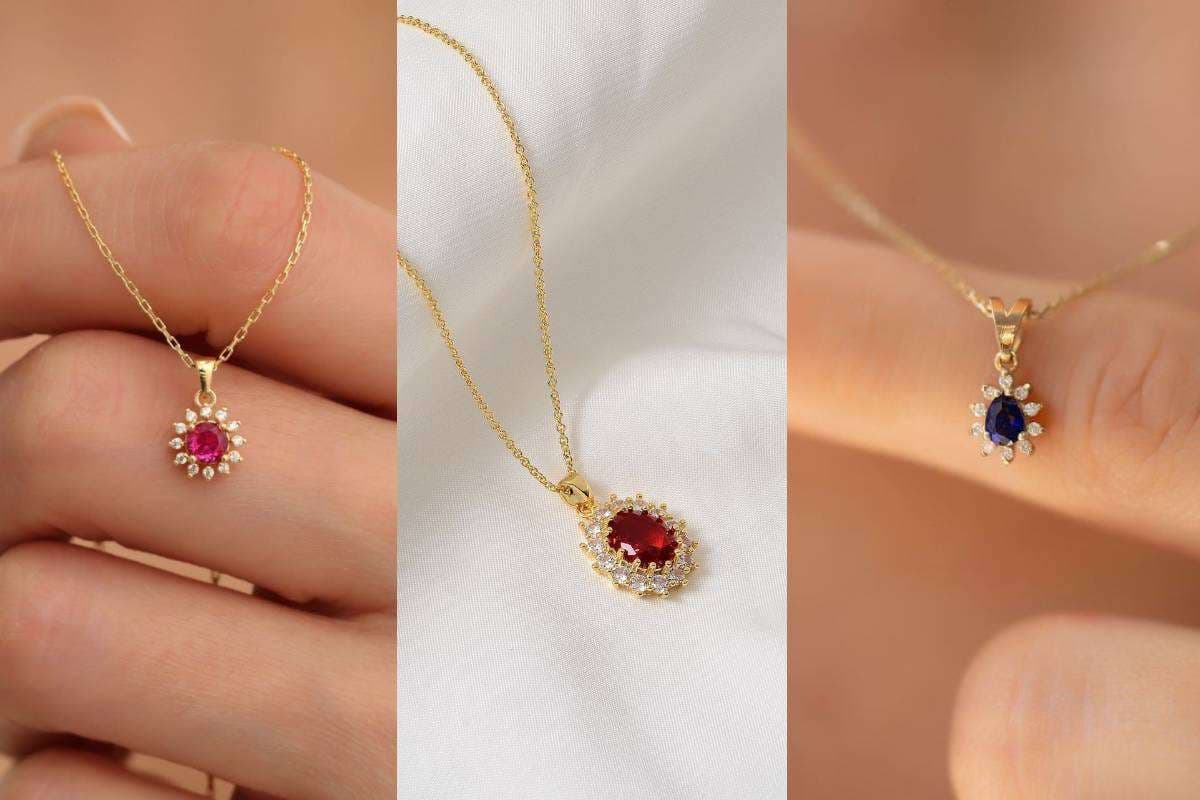 Coloured Gemstone Pendants