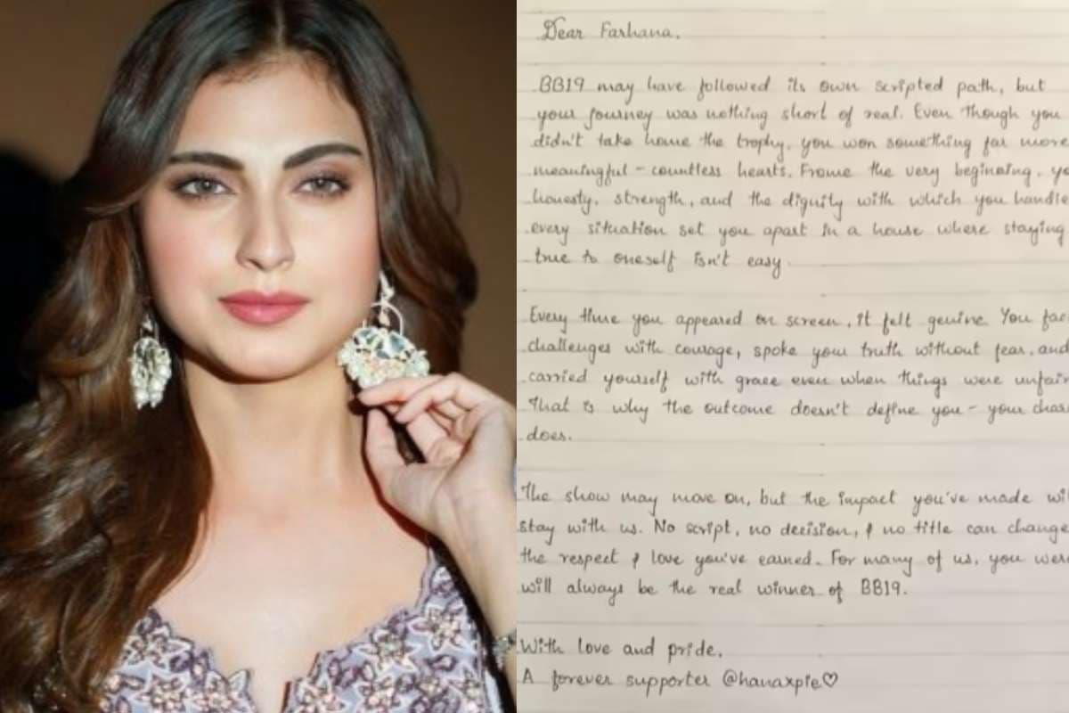 Farrhana Bhatt Fans Emotional Letter