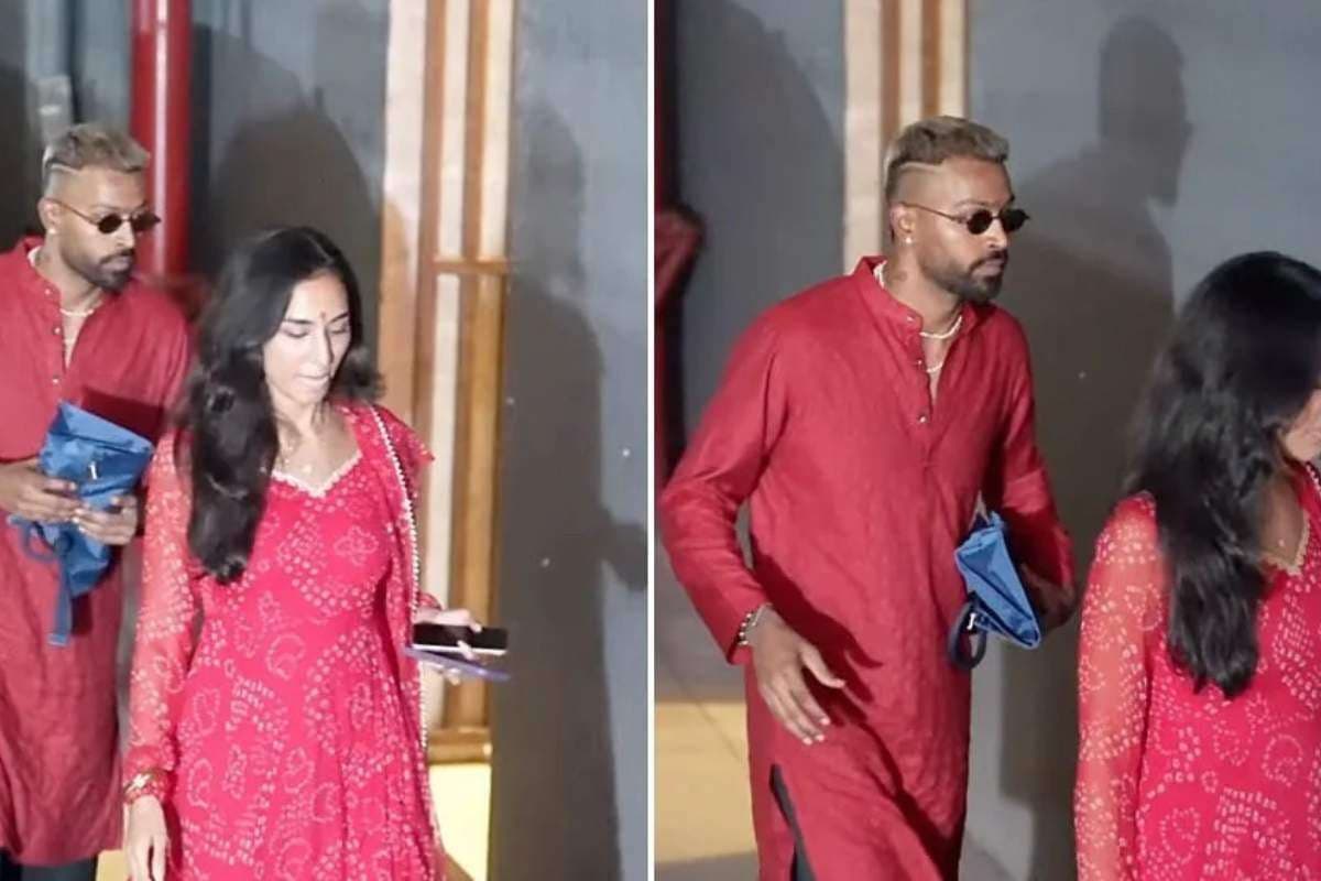 Hardik Pandya Twins With GF: मैचिंग मरून आउटफिट में स्पॉट हुए हार्दिक-महीएका, केयरिंग मोमेंट हुआ वायरल