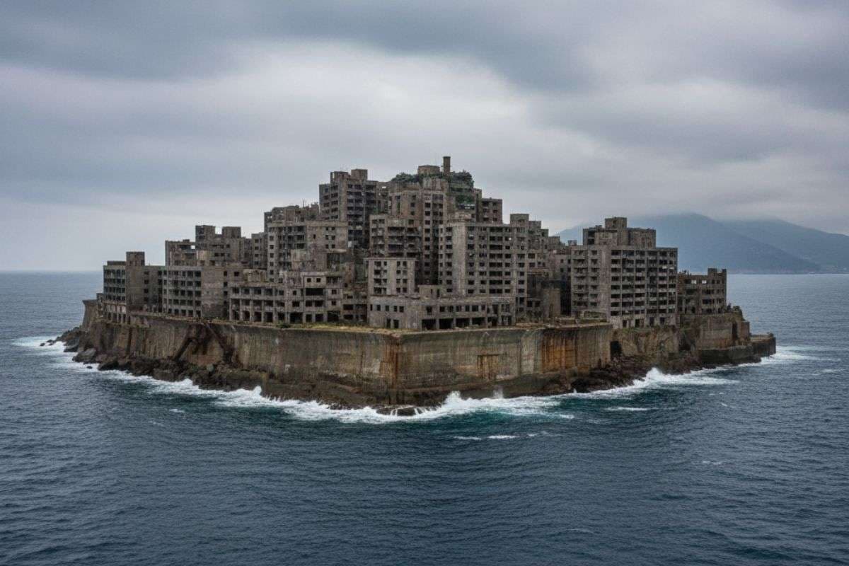 Haunted Hashima Island Japan / Ai Image