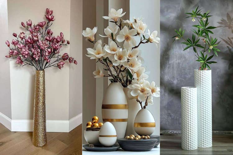 फूलदान के न्यू डिजाइन से लिविंग रूम को दे नया लुक - देखें ट्रेंडी Long Vase Design for Living Room